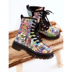 FR1 Bottes Chaudes Enfant Print Multicolore Dexi Blanche -Lumière Écarlate Bottes fr1 bottes chaudes enfant print multicolore dexi blanche 3 2000x2000 1