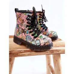 FR1 Bottes Chaudes Enfant Print Rose Dexi Multicolore -Lumière Écarlate Bottes fr1 bottes chaudes enfant print rose dexi multicolore 3 2000x2000 1