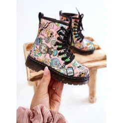 FR1 Bottes Chaudes Enfant Print Rose Dexi Multicolore -Lumière Écarlate Bottes fr1 bottes chaudes enfant print rose dexi multicolore 8 2000x2000 1