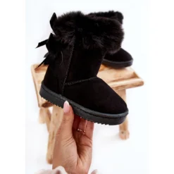 FR1 Bottes Chaudes Noires Pour Enfants Avec Nœuds Bottes De Neige Noires Funky Le Noir -Lumière Écarlate Bottes fr1 bottes chaudes noires pour enfants avec noeuds bottes de neige noires funky le noir 4 2000x2000 1