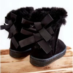 FR1 Bottes Chaudes Noires Pour Enfants Avec Nœuds Bottes De Neige Noires Funky Le Noir -Lumière Écarlate Bottes fr1 bottes chaudes noires pour enfants avec noeuds bottes de neige noires funky le noir 5 2000x2000 1