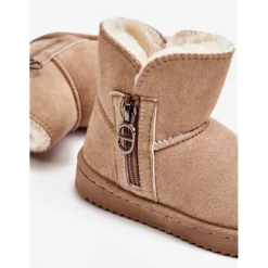 FR1 Bottes De Neige Chaudes à Enfiler Pour Enfants Beige Catellie Brun -Lumière Écarlate Bottes fr1 bottes de neige chaudes a enfiler pour enfants beige catellie brun 3 2000x2000 1