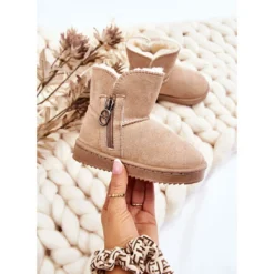 FR1 Bottes De Neige Chaudes à Enfiler Pour Enfants Beige Catellie Brun -Lumière Écarlate Bottes fr1 bottes de neige chaudes a enfiler pour enfants beige catellie brun 6 2000x2000 1