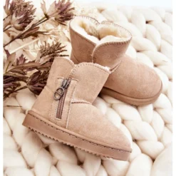 FR1 Bottes De Neige Chaudes à Enfiler Pour Enfants Beige Catellie Brun -Lumière Écarlate Bottes fr1 bottes de neige chaudes a enfiler pour enfants beige catellie brun 7 2000x2000 1