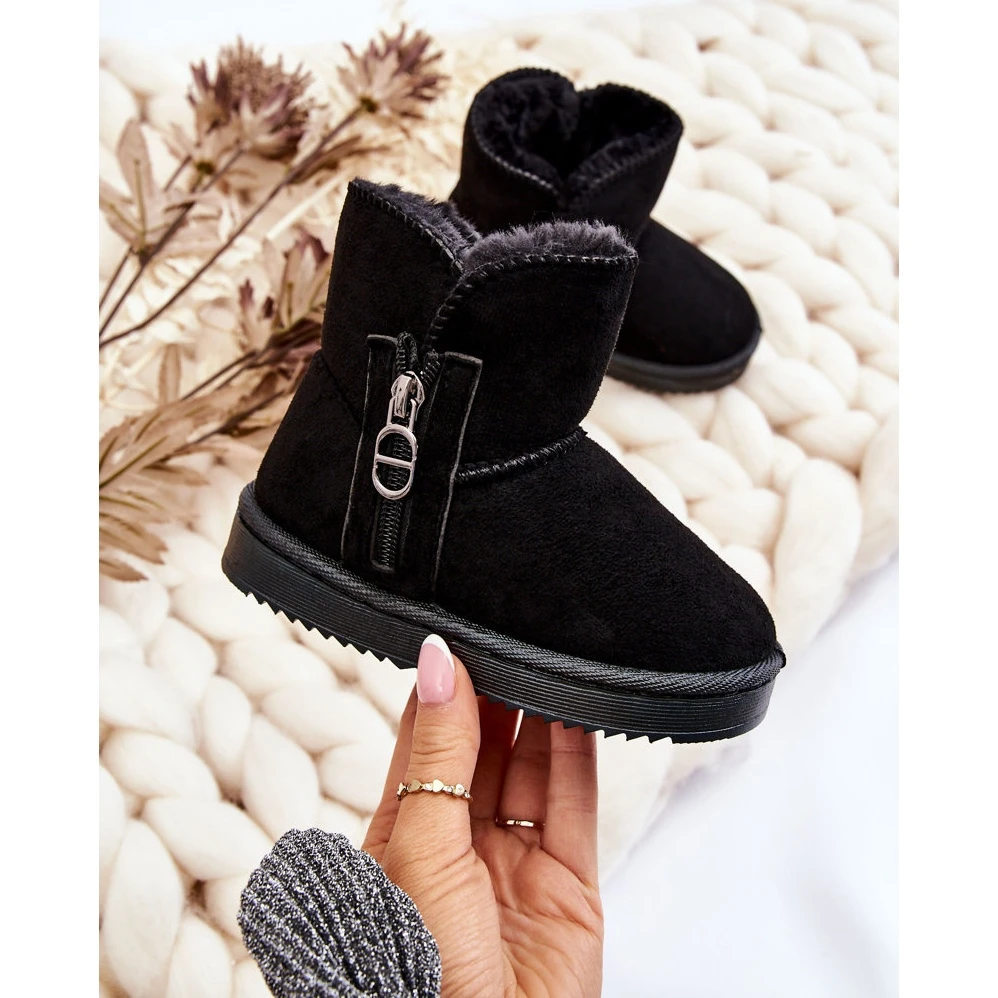 FR1 Bottes De Neige Chaudes à Enfiler Pour Enfants Noir Catellie Le Noir 4 FR1 Bottes De Neige Chaudes à Enfiler Pour Enfants Noir Catellie Le Noir – Image 4