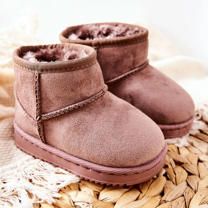 FR1 Bottes De Neige Chaudes Enfant Beige Foncé Gooby 5 FR1 Bottes De Neige Chaudes Enfant Beige Foncé Gooby – Image 5