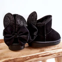 FR1 Bottes De Neige Chaudes Fille Meriva Noires À Nœuds Le Noir -Lumière Écarlate Bottes fr1 bottes de neige chaudes fille meriva noires a noeuds le noir 6 2000x2000 1