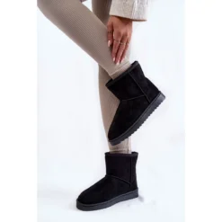 FR1 Bottes De Neige Chaudes Noires Pour Femmes Virgina Le Noir