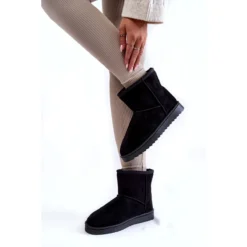 FR1 Bottes De Neige Chaudes Noires Pour Femmes Virgina Le Noir