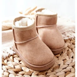 FR1 Bottes De Neige Chaudes Pour Enfants Beige Gooby
