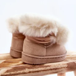 FR1 Bottes De Neige Chaudes Pour Jeunes Enfants Roofy Beige Clair Blanche -Lumière Écarlate Bottes fr1 bottes de neige chaudes pour jeunes enfants roofy beige clair blanche 4 2000x2000 1