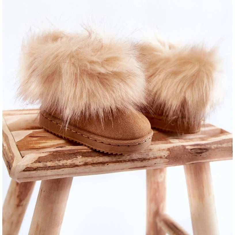 FR1 Bottes De Neige Enfant Avec Fourrure Marron Clair Ariana Brun 4 FR1 Bottes De Neige Enfant Avec Fourrure Marron Clair Ariana Brun – Image 4