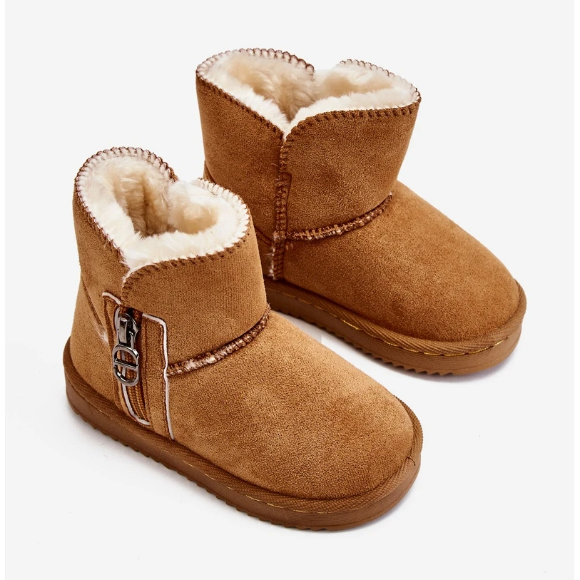 FR1 Bottes De Neige Isolées à Enfiler Catellie Camel Pour Enfants Brun 1 FR1 Bottes De Neige Isolées à Enfiler Catellie Camel Pour Enfants Brun