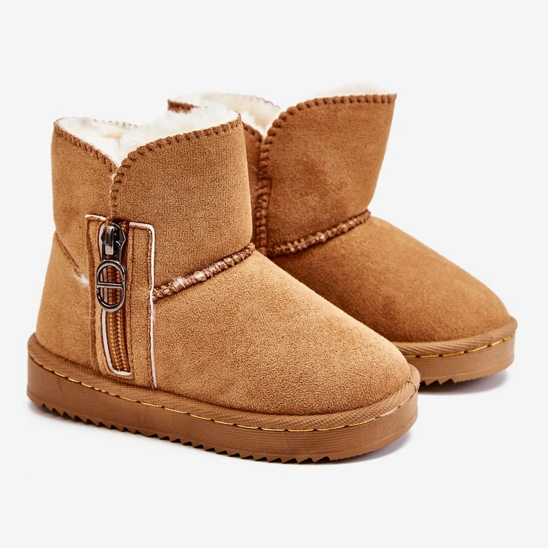 FR1 Bottes De Neige Isolées à Enfiler Catellie Camel Pour Enfants Brun 2 FR1 Bottes De Neige Isolées à Enfiler Catellie Camel Pour Enfants Brun – Image 2