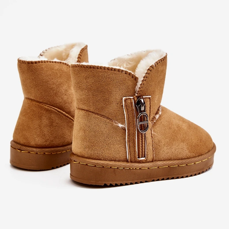 FR1 Bottes De Neige Isolées à Enfiler Catellie Camel Pour Enfants Brun 3 FR1 Bottes De Neige Isolées à Enfiler Catellie Camel Pour Enfants Brun – Image 3