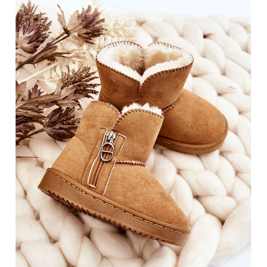 FR1 Bottes De Neige Isolées à Enfiler Catellie Camel Pour Enfants Brun 8 FR1 Bottes De Neige Isolées à Enfiler Catellie Camel Pour Enfants Brun – Image 8