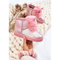FR1 Bottes De Neige Pour Enfants Chauffées Avec Fourrure Avec Oreilles Rose Betty -Lumière Écarlate Bottes fr1 bottes de neige pour enfants chauffees avec fourrure avec oreilles rose betty 5 2000x2000 1