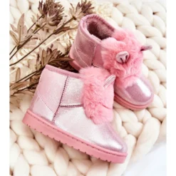 FR1 Bottes De Neige Pour Enfants Chauffées Avec Fourrure Avec Oreilles Rose Betty -Lumière Écarlate Bottes fr1 bottes de neige pour enfants chauffees avec fourrure avec oreilles rose betty 6 2000x2000 1