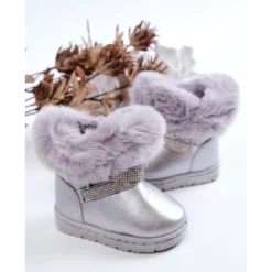 FR1 Bottes De Neige Silver Hollee Pour Enfants Avec Zircons Cubiques ['argent'] Gris -Lumière Écarlate Bottes fr1 bottes de neige silver hollee pour enfants avec zircons cubiques argent gris 3 2000x2000 1