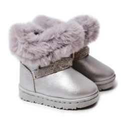 FR1 Bottes De Neige Silver Hollee Pour Enfants Avec Zircons Cubiques ['argent'] Gris -Lumière Écarlate Bottes fr1 bottes de neige silver hollee pour enfants avec zircons cubiques argent gris 5 2000x2000 1