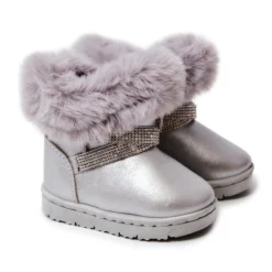 FR1 Bottes De Neige Silver Hollee Pour Enfants Avec Zircons Cubiques ['argent'] Gris -Lumière Écarlate Bottes fr1 bottes de neige silver hollee pour enfants avec zircons cubiques argent gris 7 2000x2000 1