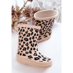 FR1 Bottes De Pluie Enfant Motif Léopard Beige Nanny -Lumière Écarlate Bottes fr1 bottes de pluie enfant motif leopard beige nanny 4 2000x2000 1