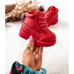 FR1 Bottes De Trappeur Chaudes Pour Enfants Rouge Dexter -Lumière Écarlate Bottes fr1 bottes de trappeur chaudes pour enfants rouge dexter 4 2000x2000 1