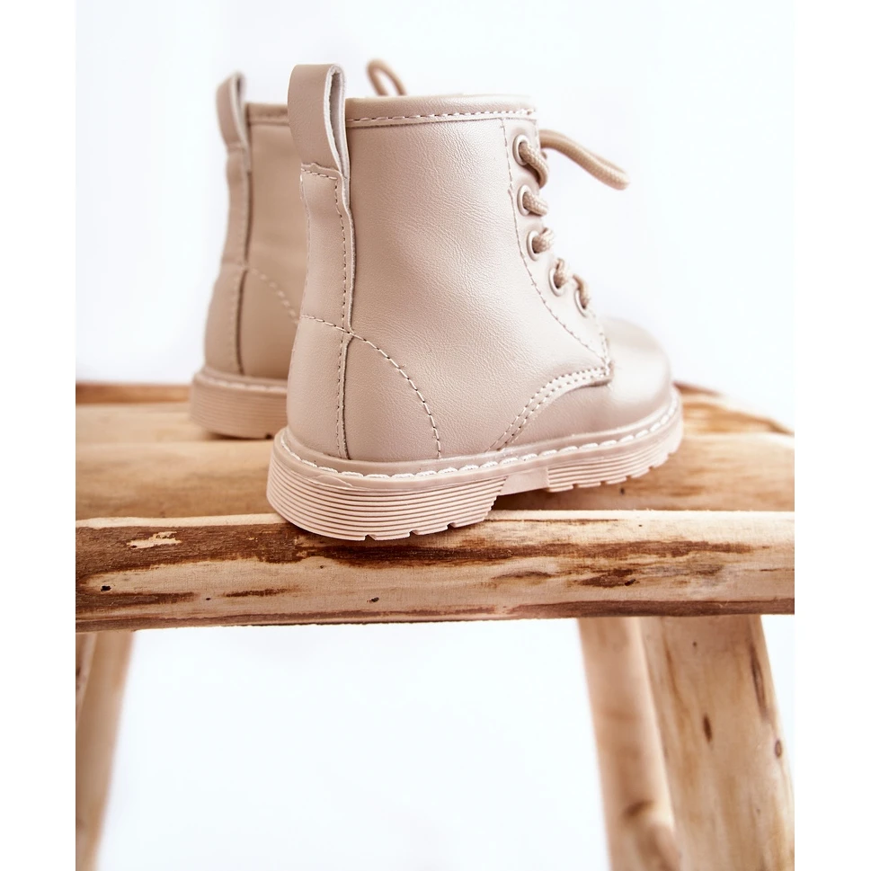 FR1 Bottes En Cuir Pour Enfants Avec Fermeture Éclair Beige Omua 2 FR1 Bottes En Cuir Pour Enfants Avec Fermeture Éclair Beige Omua – Image 2