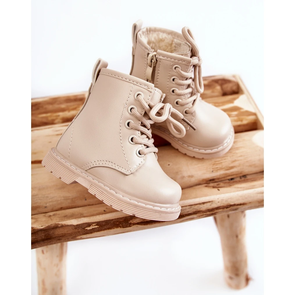 FR1 Bottes En Cuir Pour Enfants Avec Fermeture Éclair Beige Omua 3 FR1 Bottes En Cuir Pour Enfants Avec Fermeture Éclair Beige Omua – Image 3