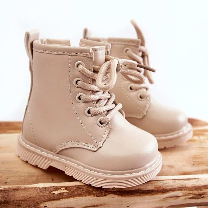 FR1 Bottes En Cuir Pour Enfants Avec Fermeture Éclair Beige Omua 4 FR1 Bottes En Cuir Pour Enfants Avec Fermeture Éclair Beige Omua – Image 4