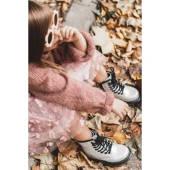 FR1 Bottes Enfant Chaudes Avec Une Fermeture Éclair Laquée Argent Goopy -Lumière Écarlate Bottes fr1 bottes enfant chaudes avec une fermeture eclair laquee argent goopy 8 2000x2000 1