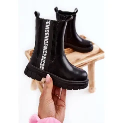 FR1 Bottes Hautes Chaudes Enfant Noir Kimmy Le Noir -Lumière Écarlate Bottes fr1 bottes hautes chaudes enfant noir kimmy le noir 5 2000x2000 1