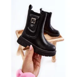 FR1 Bottes Hautes En Cuir Pour Filles Noires Shelby Le Noir -Lumière Écarlate Bottes fr1 bottes hautes en cuir pour filles noires shelby le noir 4 2000x2000 1