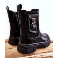 FR1 Bottes Hautes En Cuir Pour Filles Noires Shelby Le Noir -Lumière Écarlate Bottes fr1 bottes hautes en cuir pour filles noires shelby le noir 5 2000x2000 1