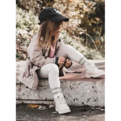 FR1 Bottes Trappeur Chaudes Enfant Beige Clair Dexter