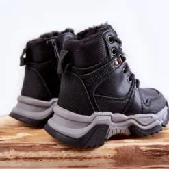 FR1 Bottes Trappeurs Enfant Chaudes Avec Fermeture Éclair Noir Marvin Le Noir -Lumière Écarlate Bottes fr1 bottes trappeurs enfant chaudes avec fermeture eclair noir marvin le noir 4 2000x2000 1