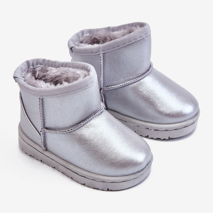 FRROCK Bottes De Neige Chaudes Argentées Pour Enfants Scooby Gris 2 FRROCK Bottes De Neige Chaudes Argentées Pour Enfants Scooby Gris – Image 2