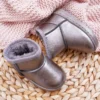 FRROCK Bottes De Neige Chaudes Pour Enfants En étain Scooby Gris