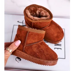 FRROCK Bottes De Neige Chaudes Pour Enfants, Jeunes, Kaki Gooby Brun -Lumière Écarlate Bottes frrock bottes de neige chaudes pour enfants jeunes kaki gooby brun 5 2000x2000 1