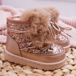 FRROCK Bottes De Neige Enfant Avec Fourrure Champagne Minnie Mouse Rose -Lumière Écarlate Bottes frrock bottes de neige enfant avec fourrure champagne minnie mouse rose 3 2000x2000 1