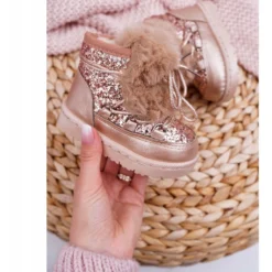 FRROCK Bottes De Neige Enfant Avec Fourrure Champagne Minnie Mouse Rose -Lumière Écarlate Bottes frrock bottes de neige enfant avec fourrure champagne minnie mouse rose 7 2000x2000 1