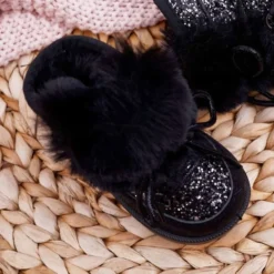 FRROCK Bottes De Neige Enfant Avec Fourrure Noir Minnie Mouse Le Noir -Lumière Écarlate Bottes frrock bottes de neige enfant avec fourrure noir minnie mouse le noir 5 2000x2000 1