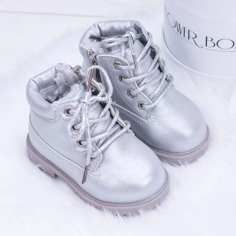 FRROCK Bottes Dexter Isolées Argentées De Trappeurs Pour Enfants 2 FRROCK Bottes Dexter Isolées Argentées De Trappeurs Pour Enfants – Image 2