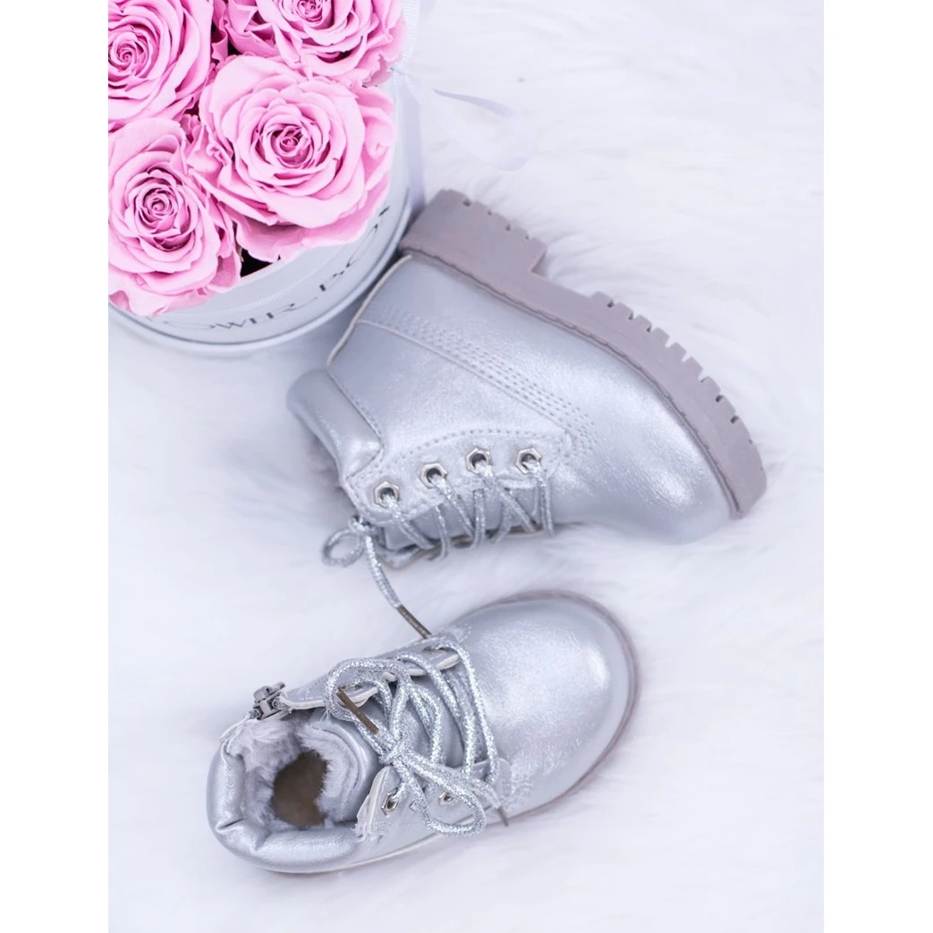 FRROCK Bottes Dexter Isolées Argentées De Trappeurs Pour Enfants 3 FRROCK Bottes Dexter Isolées Argentées De Trappeurs Pour Enfants – Image 3