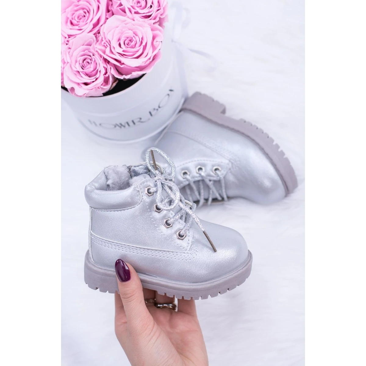 FRROCK Bottes Dexter Isolées Argentées De Trappeurs Pour Enfants 4 FRROCK Bottes Dexter Isolées Argentées De Trappeurs Pour Enfants – Image 4