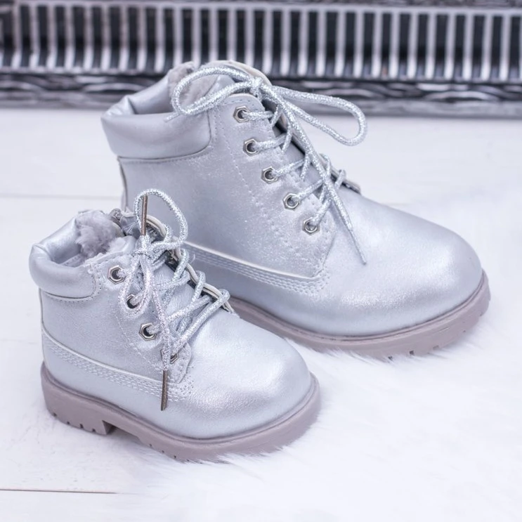 FRROCK Bottes Dexter Isolées Argentées De Trappeurs Pour Enfants 5 FRROCK Bottes Dexter Isolées Argentées De Trappeurs Pour Enfants – Image 5