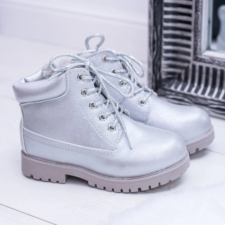 FRROCK Bottes Dexter Isolées Argentées De Trappeurs Pour Enfants 6 FRROCK Bottes Dexter Isolées Argentées De Trappeurs Pour Enfants – Image 6