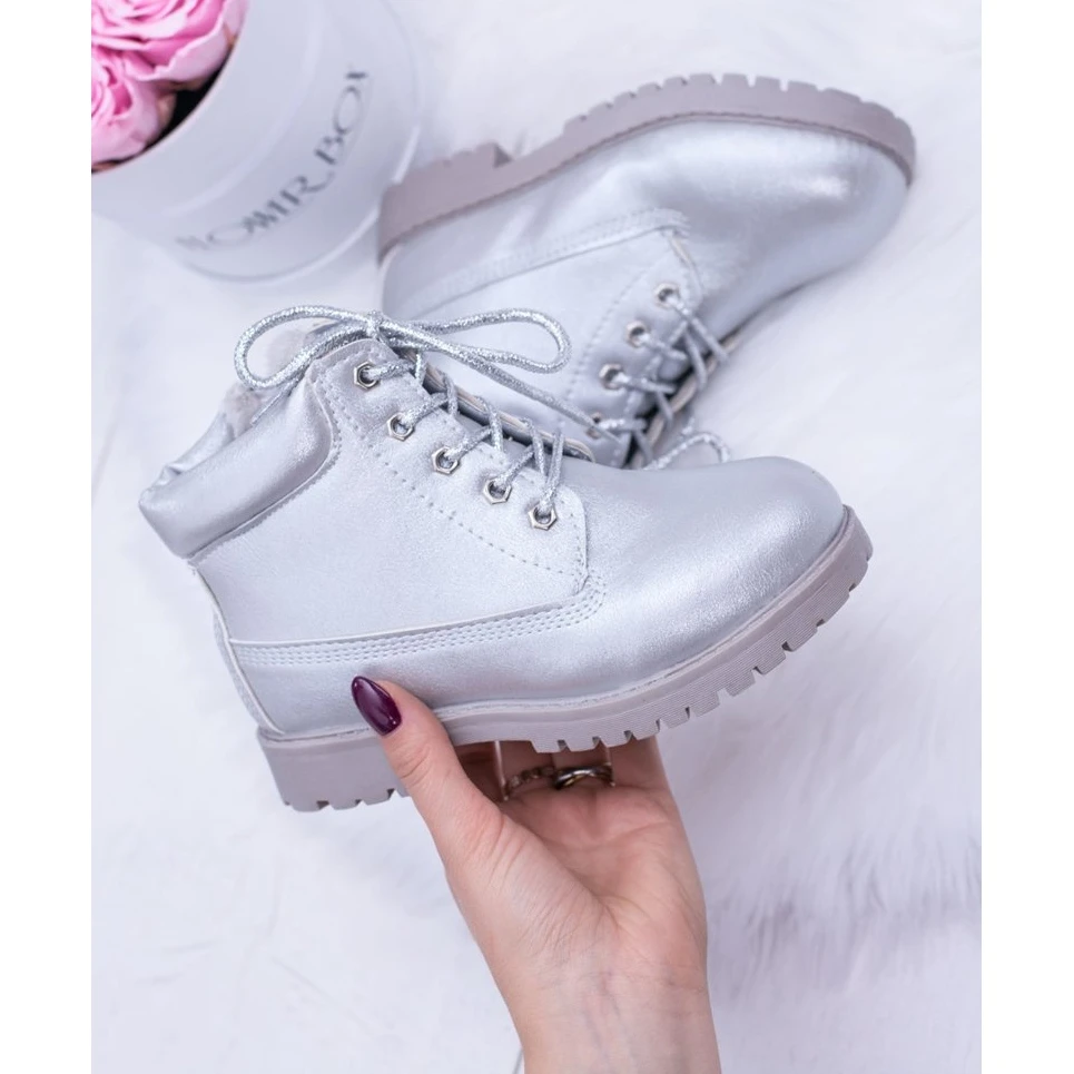 FRROCK Bottes Dexter Isolées Argentées De Trappeurs Pour Enfants 7 FRROCK Bottes Dexter Isolées Argentées De Trappeurs Pour Enfants – Image 7