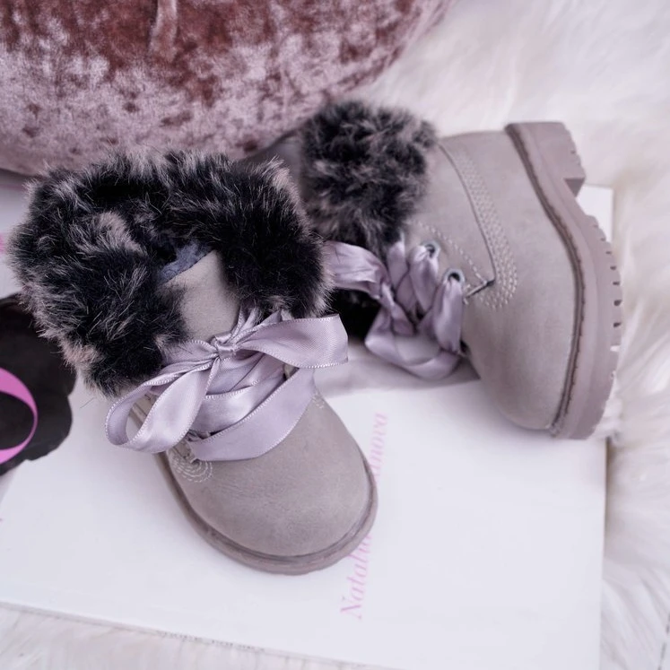 FRROCK Bottes Enfant Chauffées Avec Fourrure Grise Tesoro Trappers 3 FRROCK Bottes Enfant Chauffées Avec Fourrure Grise Tesoro Trappers – Image 3