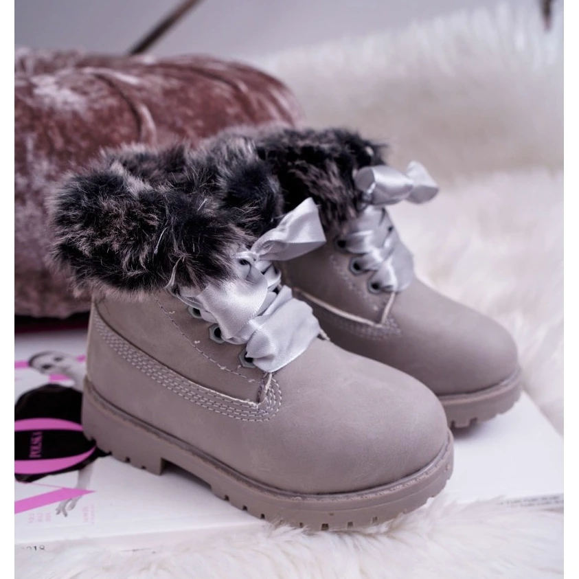 FRROCK Bottes Enfant Chauffées Avec Fourrure Grise Tesoro Trappers 6 FRROCK Bottes Enfant Chauffées Avec Fourrure Grise Tesoro Trappers – Image 6